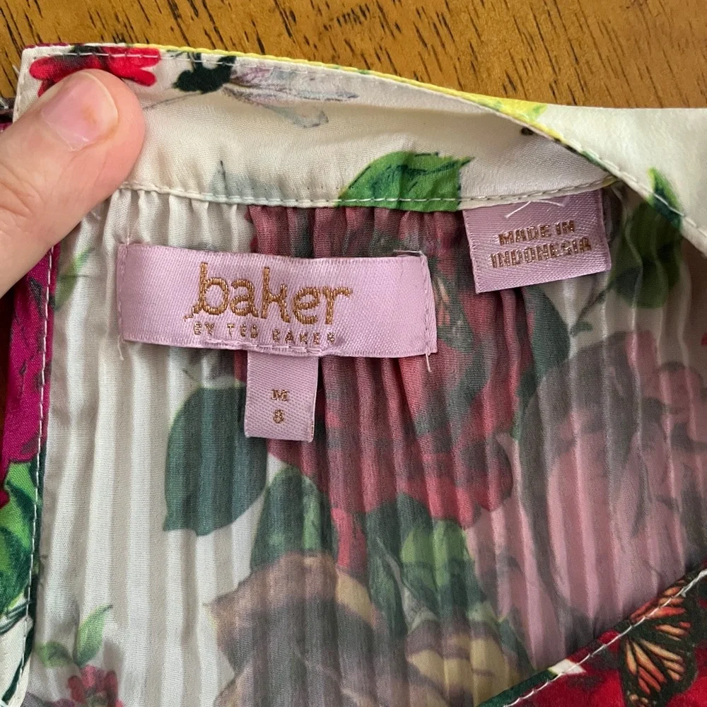 Baker by Ted Baker Girls‎ Floral Pleated Blouse Size 8